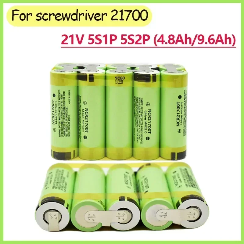 

NEW 21700 4800mAh 9600mAh 20amps 5S1P 5S2P 21V For Screwdriver batteries weld battery pack