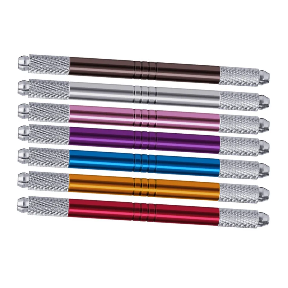 

7Pcs Embroidered Manual Eyebrow Pen Smooth Anti-Skid Handle Lightweight for Eyebrow Microblading Tattoos