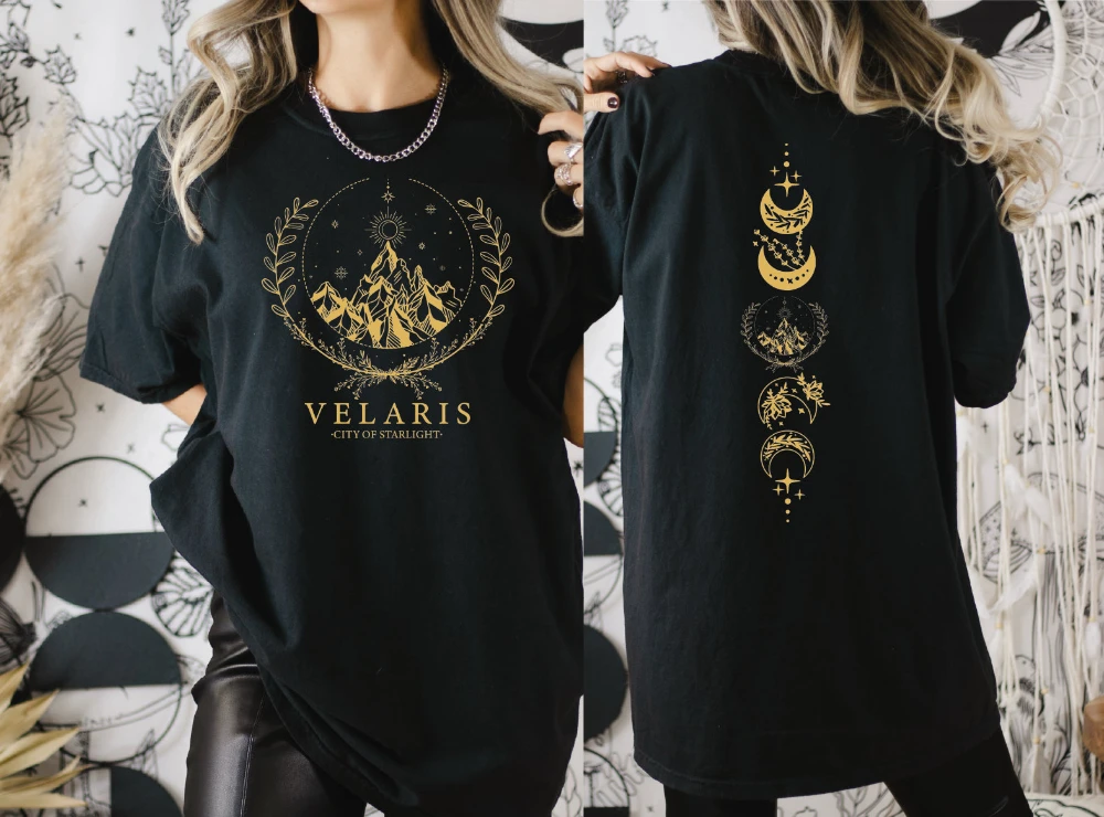 تي شيرت Velaris Comfort Colors تي شيرت الشوك والورود ملعب الأحلام قميص Acotar مريح اللون قميص المحكمة الليلية Acotar Sarah J Maas