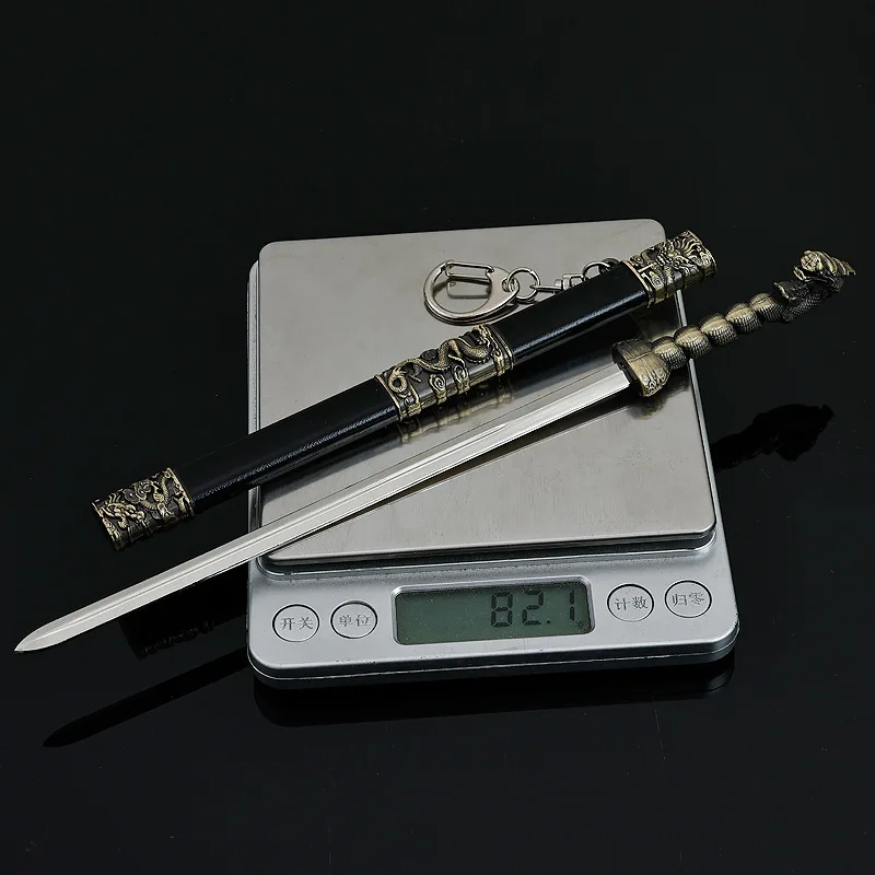 22 cm Nieuwe Water Marge Fang La Zwaard Sleutelhanger Film Randapparatuur Alle Metalen Wapen Model Feestartikelen Cosplay Bureau Ornamenten Speelgoed