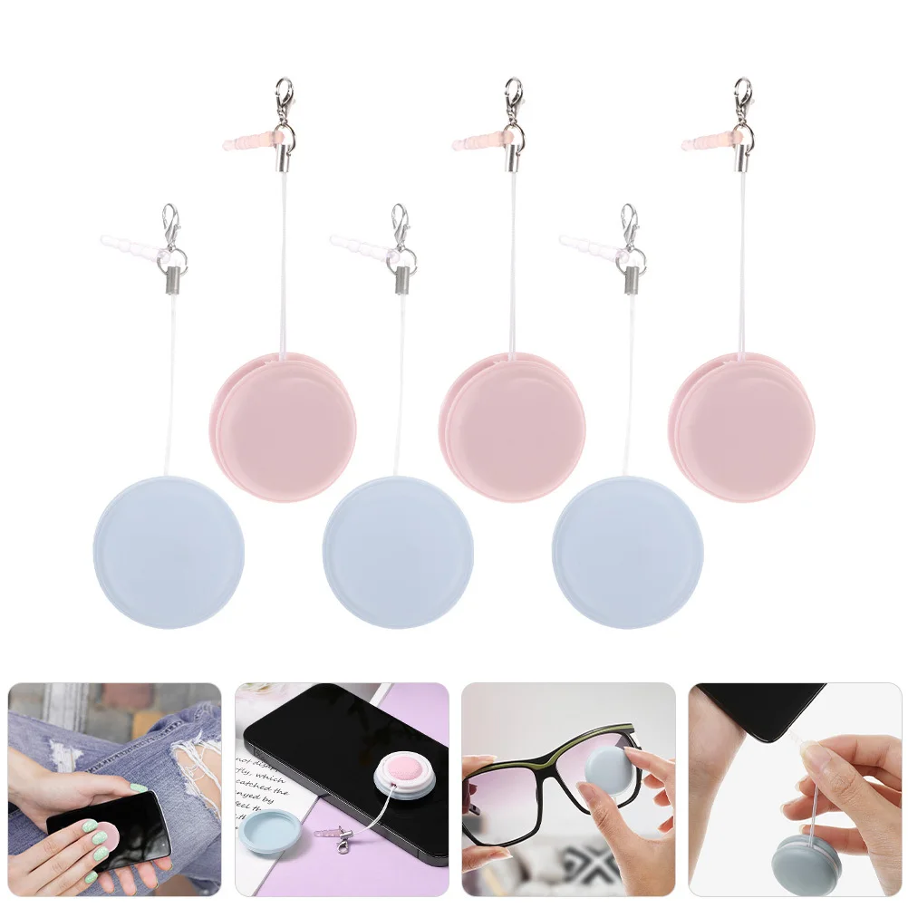 

6Pcs Round Screen Cleaning Cloths Multi-Functional Wipe for Phones Tablets Computers Camera Lenses Smudge Proof Lightweight