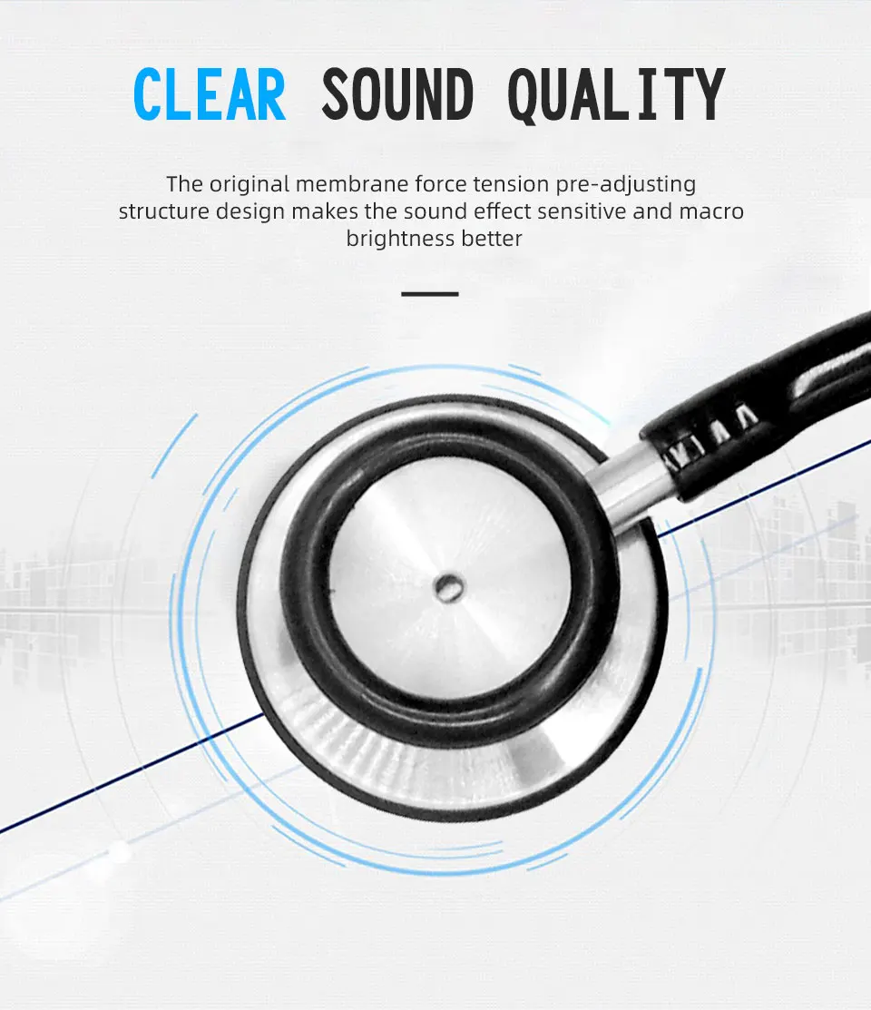 AiQUE Stethoscope Medical Dual Head Professional Phonendoscope Accessories Endoscope Heart For Nurse Doctor Student