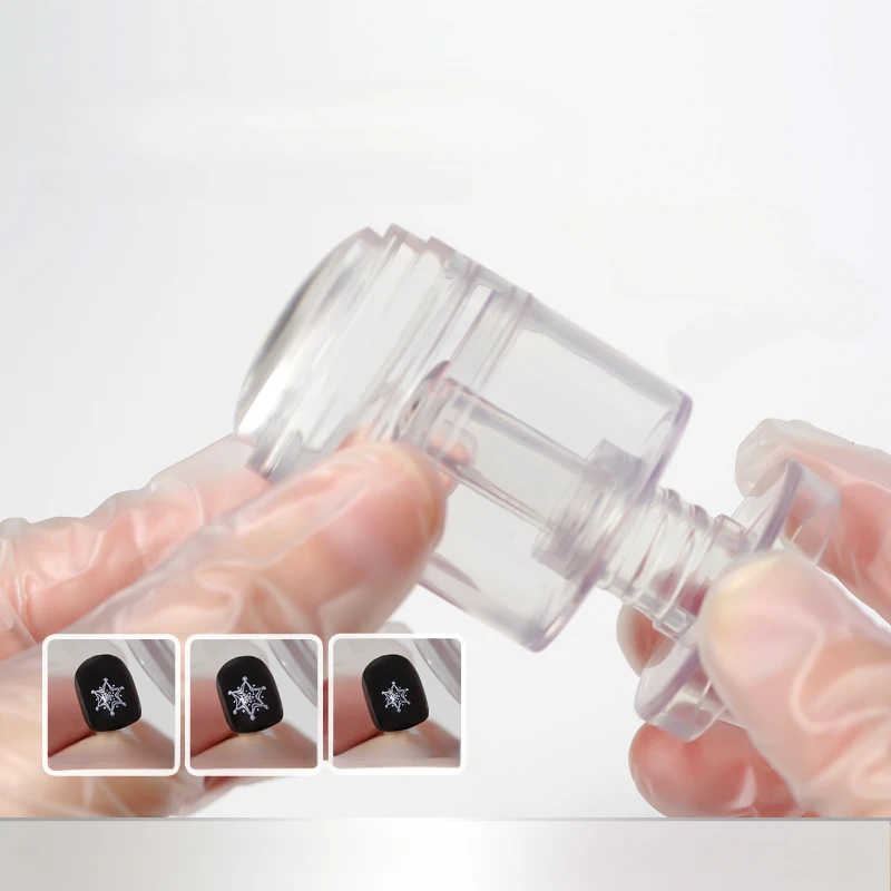 Rotatable French Nail Art Stamp Reduced Printing Enlarged Printing Variable Size Pattern Silicone Seal Removable Nail Templates