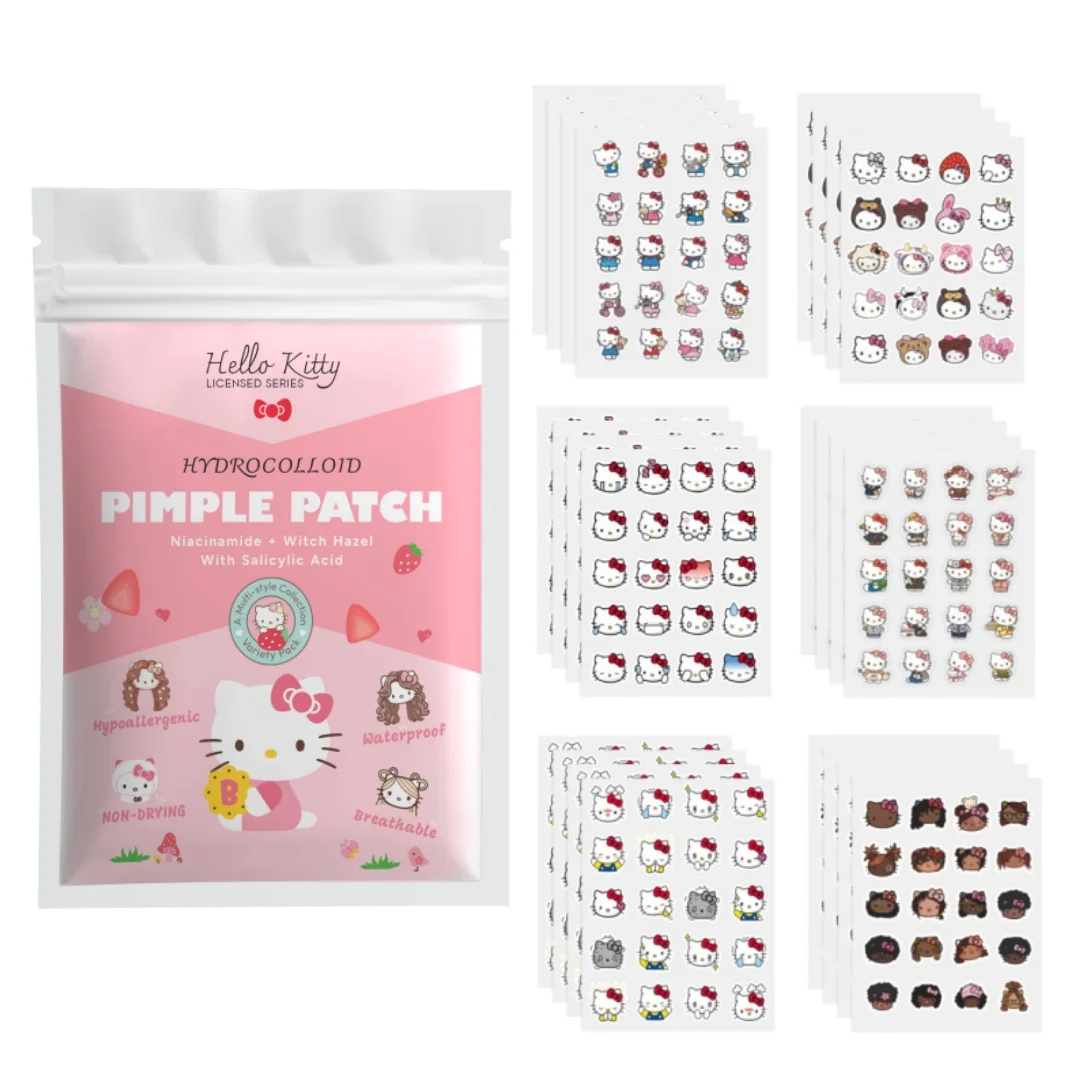 Hello Kitty Hydrocolloid Pimple Patch Acne Spot Cover Waterproof Breathable Invisible for Women Girls Daily Use