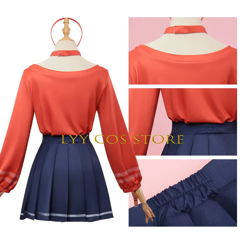 MiSide Crazy Mita Cosplay Anime Game Kostuum JK Schooluniform Leuke Jurk Lolita Pruiken Voor Meisje Halloween Party Play Outfit Pak