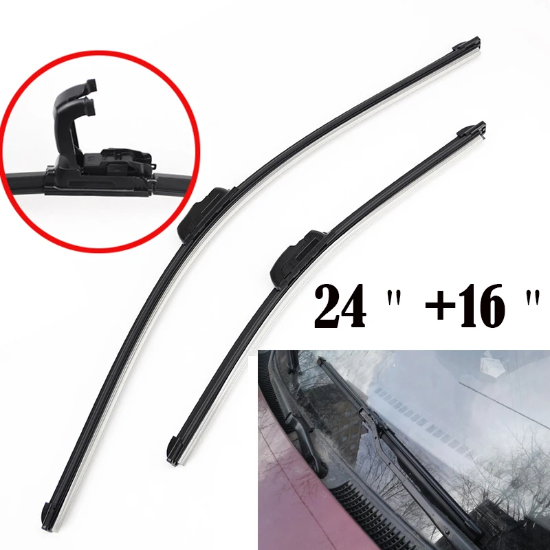 XUKEY Juego de limpiaparabrisas delantero y trasero para Hyundai Tucson JM, Kia Sportage JE/KM 2005 2006 2007 2008 2009 2010