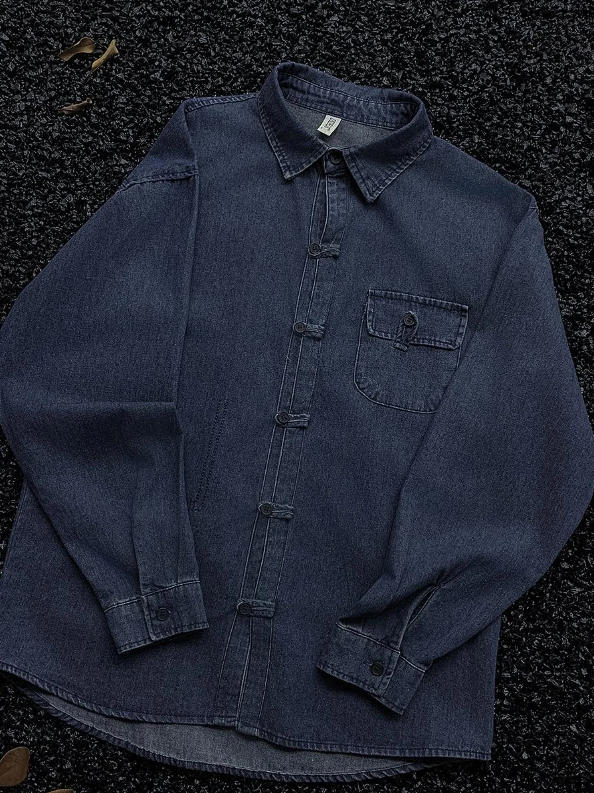 

Мужская джинсовая рубашка свободного кроя в винтажном стиле с пуговицами, повседневная верхняя одежда, модный бренд, молодежный стиль, осенняя одежда