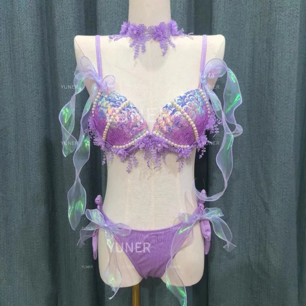 Sujetador Bikini Sirena Lentejuelas Sexy - usage example