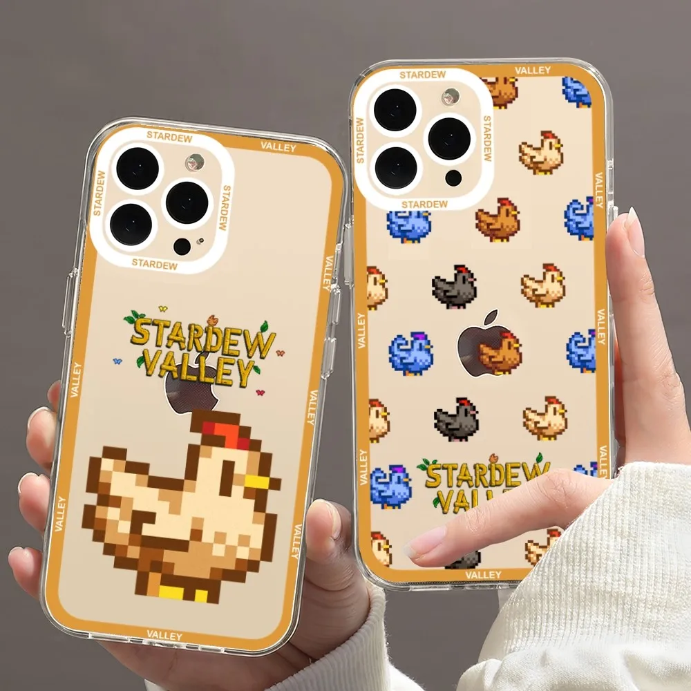 Game Stardew Valley Phone Case For iPhone 11 12 Mini 13 14 15 Pro Max Transparent Shell