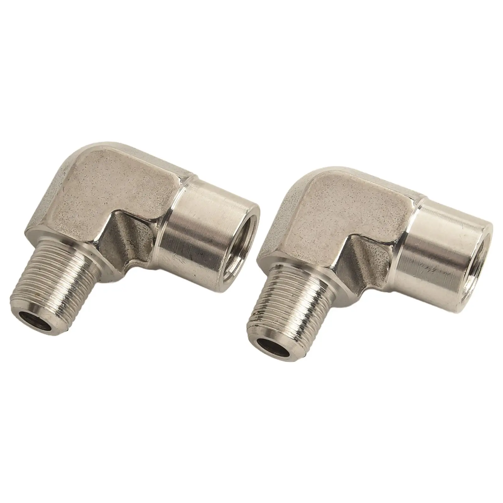 2PCS 1/8 Inch NPT Male to Female 90 Degree Elbow Connector Made of Forged 304 Stainless Steel for Strong Performance