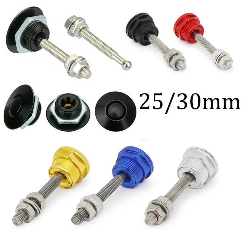 Universal Push Button Billet Quick Release Fasteners Set Racing Car Front Bumper Hood Pin Engine Bonnet Lock Latch Clip