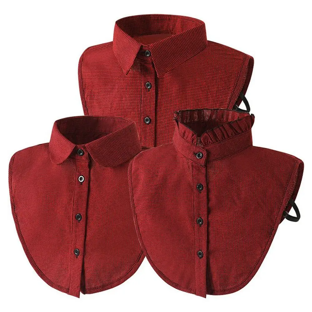 Clothes Accessories Detachable Fake Collar Cotton Plaid False Collar Neckline