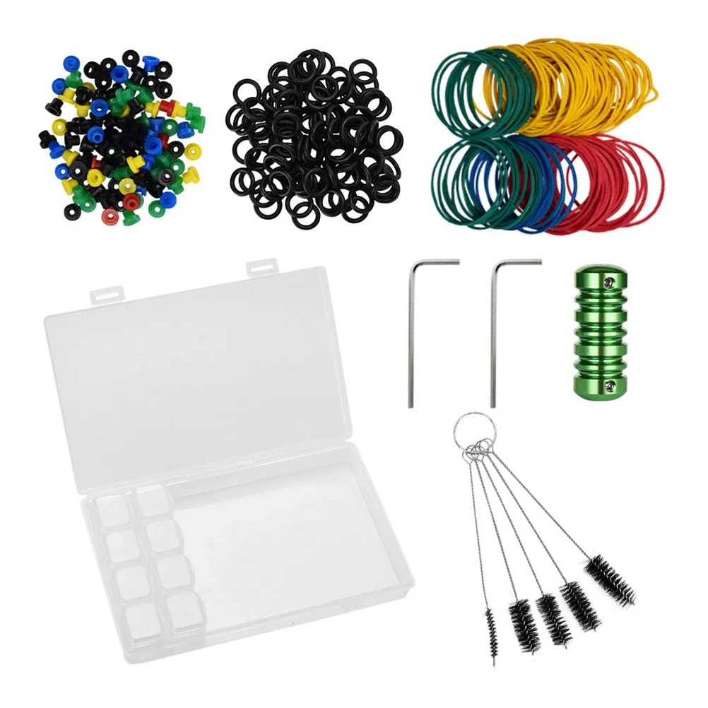 

Комплект принадлежностей для татуировки, эластичная щетка для чистки с железной ручкой и резинками для машинного использования, зеленый Wstz0020_06