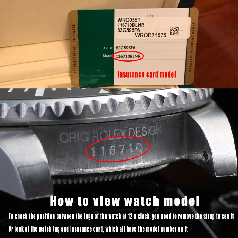 36mm para vidro de safira Rolex DATEJUST 16233 116200 116233 116234 126233   Calendário espelhado sem lentes de relógio anel à prova d'água