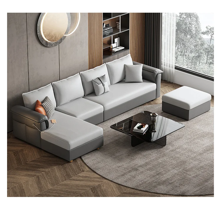 

Technology cloth light luxury storage corner sofa bed living room dual-purpose foldable variable bed storage function princess s