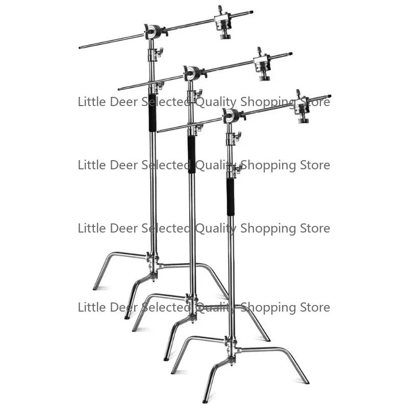 Neewer  Stainless Steel Reflector C-Stand Adjustable 3.2 Meters with 1.28 Meters Holding Arm and Grip Head