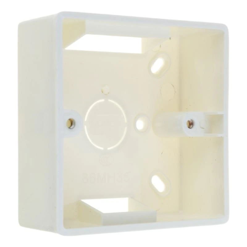 Caja de conexiones de PVC de 86x86, Cassette de montaje en pared para Base de enchufe de interruptor