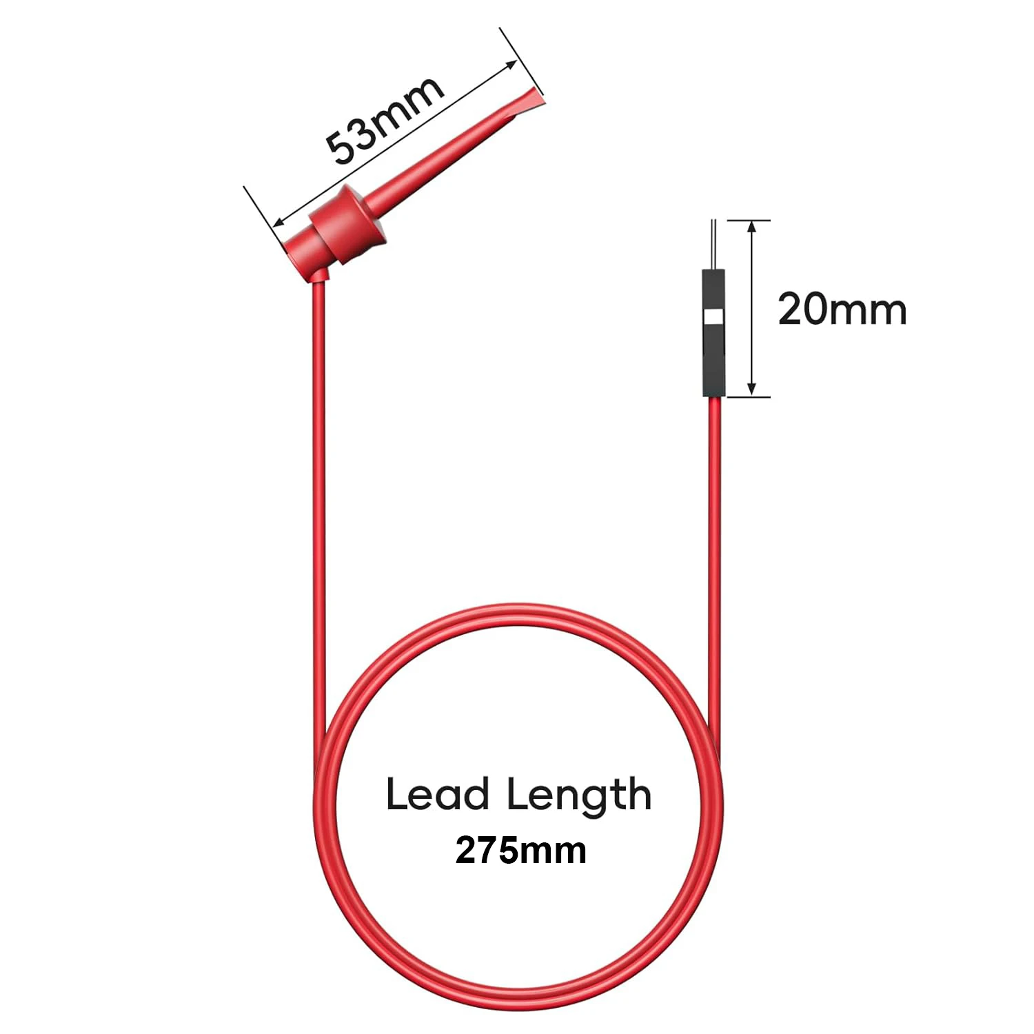 10pcs Test Hook Clips to Breadboard Male Female Jumper Wires Soft Flexible Silicone Test Leads for Electrical Testing
