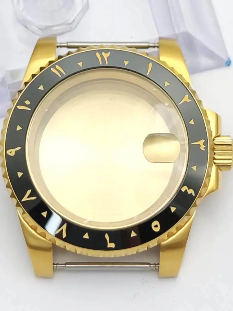 Watch case gold case, modified watch accessories, substitute water ghost mechanical case NH35NH36 movement