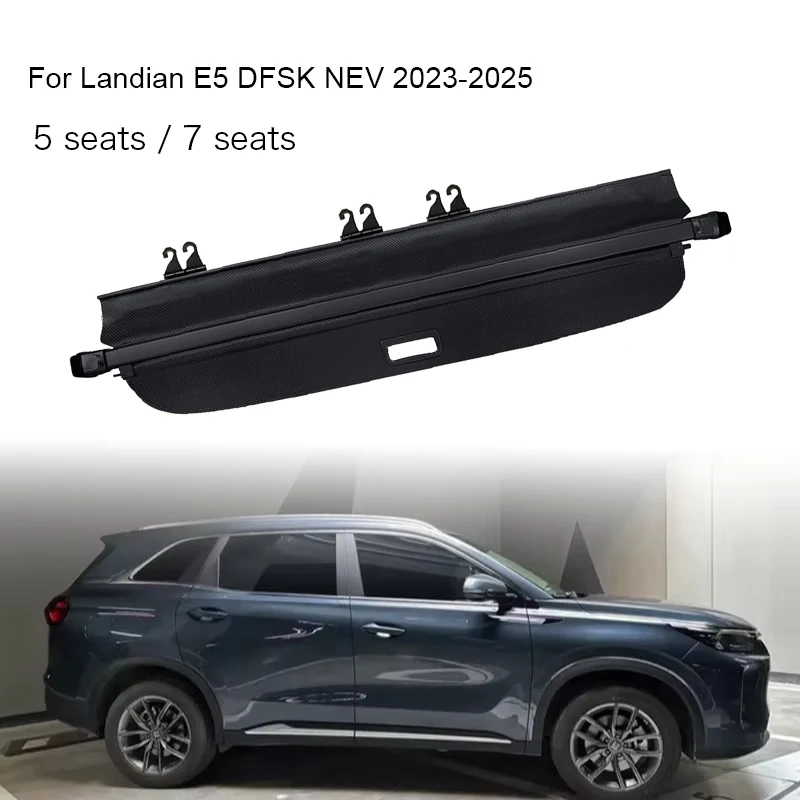 

Trunk Curtain Cover Organizer For Landian E5 DFSK NEV 5/7 seats 2023-2025 Rear Rack Partition Shelter Shield Shade Cargo Storage