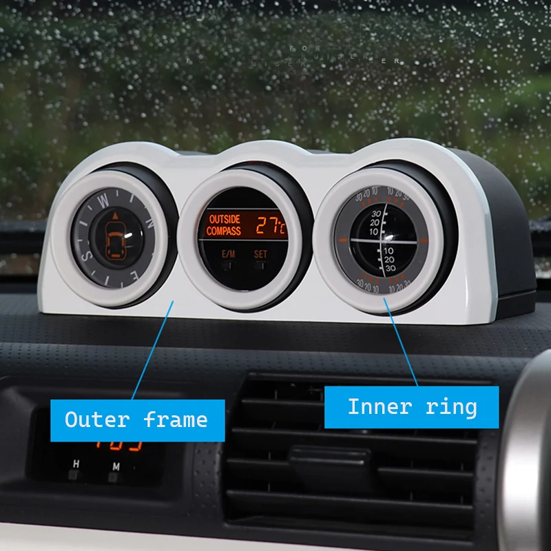 Altimeter Decorative Accessories For Toyota FJ Cruiser Altitude Meter Display Patch FJ Cruiser Thermometer Sticker Modification