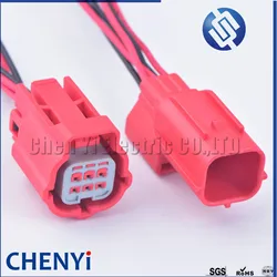 6 Pin Car OBD OBDII Diagnostic wiring harness Plug Auto Universal Socket Automotive connector pigtail 6189-7963 MWTPB-06-1A-R