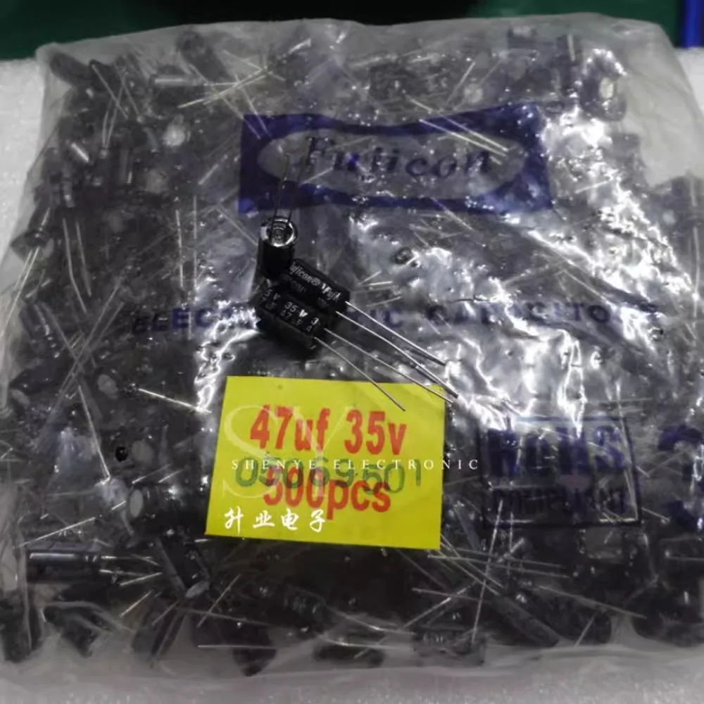 

20PCS FUJICON 35V 47uF 47uf/35V 6*11 New electrolytic capacitor