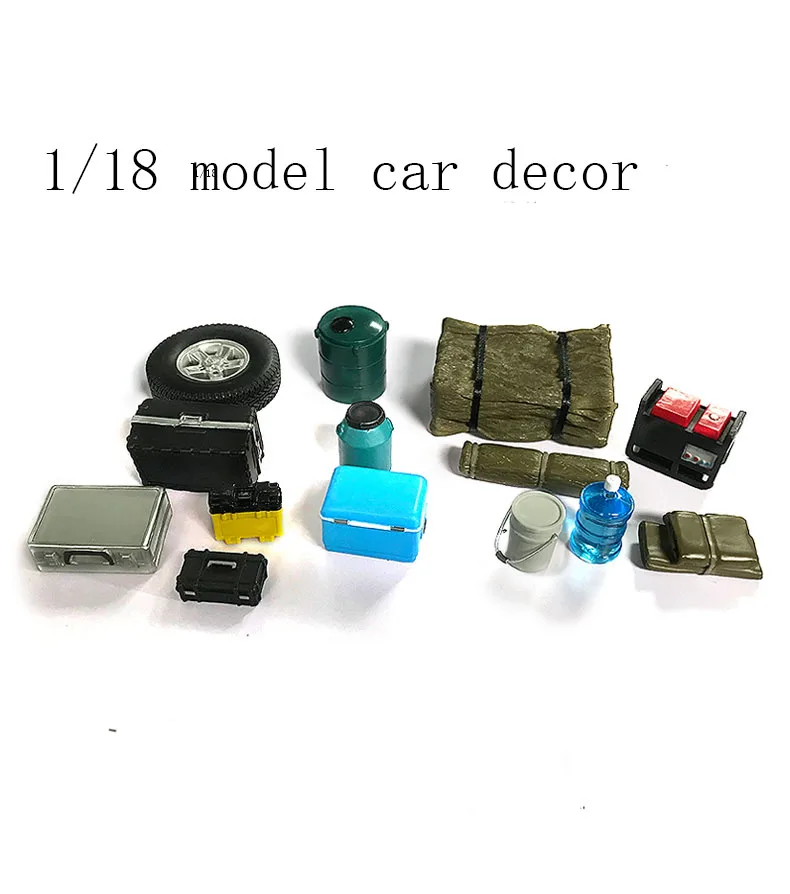 

1/18 Model Crawler Off-Road Vehicle Alloy Rc Toy Car Model Simulation Ornaments Decoration Accessories Parts Bucket Spare Tire