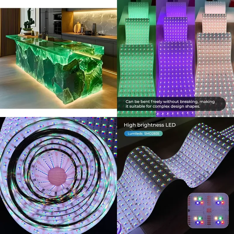 for Flexible Bench Light RGBW Extra Long LED Panel Backlight Sheet Suitable for Marble Cutting