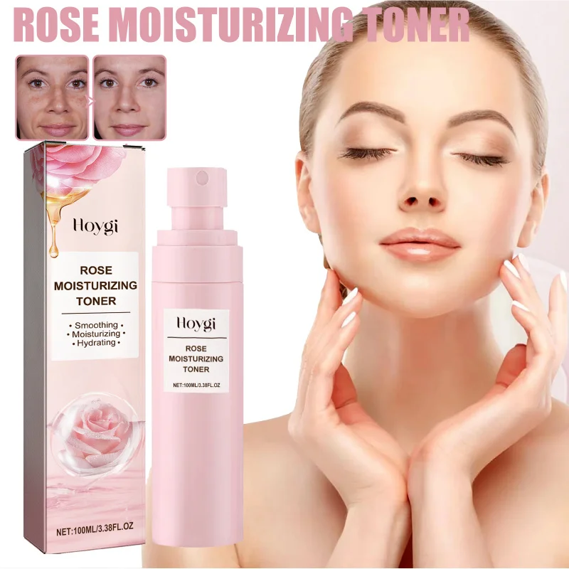 

Rose Water Hydrating Spray For Improving Dry Rough Skin Deep Moisturizing Pore Shrinking Facial Toner Daily Use