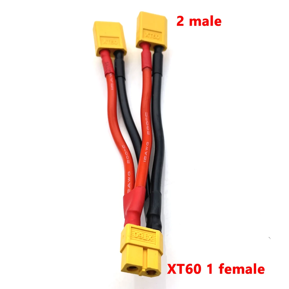 2 Way 3 Way Battery Adapter Cable Y-shaped Harness Connector XT60 XT90 Series Line T Head XT60 Parallel Line Connectors/wiring