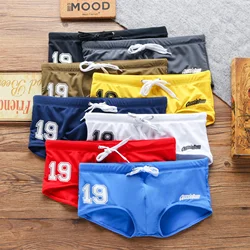 Aussiebum bañador informal para hombre, traje de baño con letras estampadas para playa