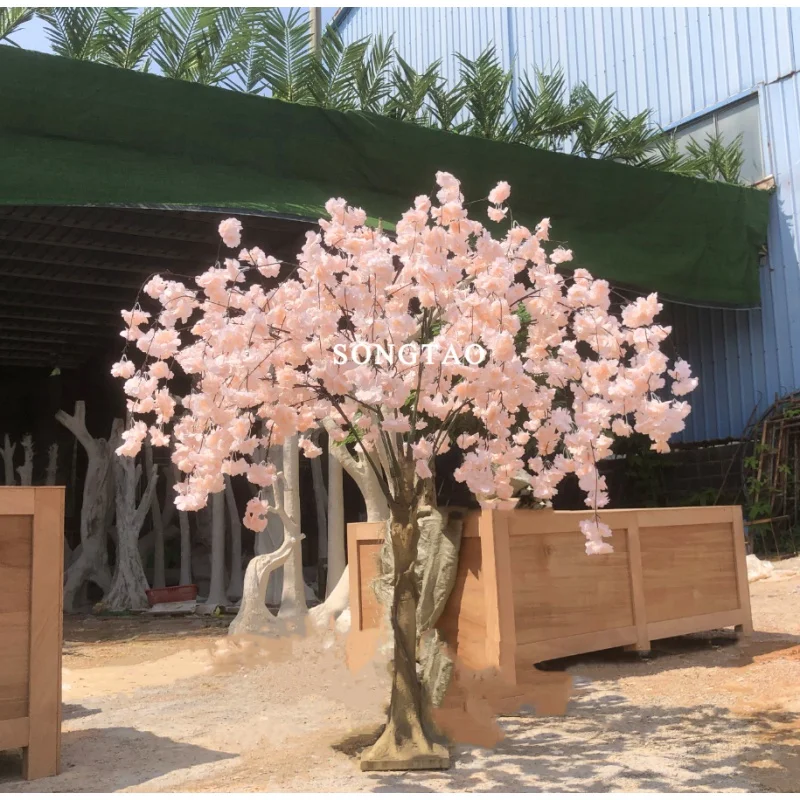 

custom.songtao New Artificial Cherry Blossom Flower 6ft 8ft 10ft Pink Cherry Blossom Tree tall artificial flower cherry blossom