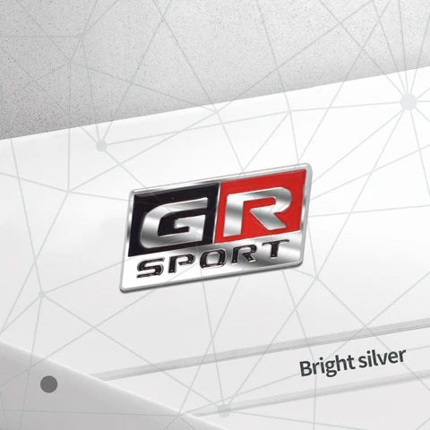 3D Auto Metal GR Спортивный значок Автомобильный руль Эмблема Наклейка ЛОГОТИП Декор для Toyota GR Corolla CHR Camry Prius Supra Yaris RAV4