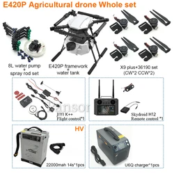 Whole set EFT E420P E620P 20L 20kg Agricultural spray frame kit four-axis Folding Quadcopter with Hobbywing X9 plus power system