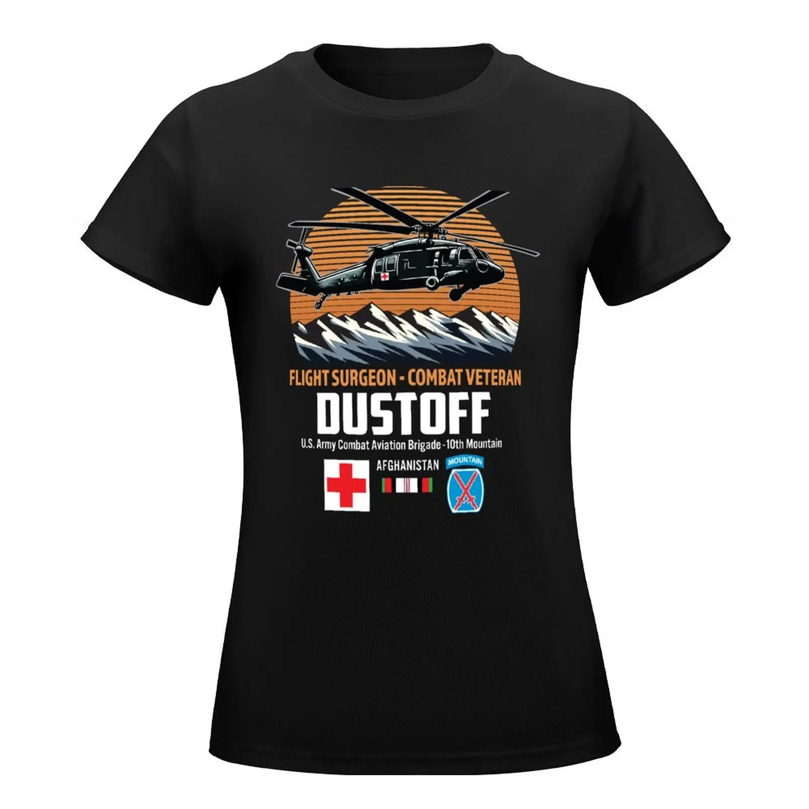 Dustoff - Flight Surgeon, Combat Veteran T-Shirt vintage clothes quick-drying t-shirts for Women graphic tees