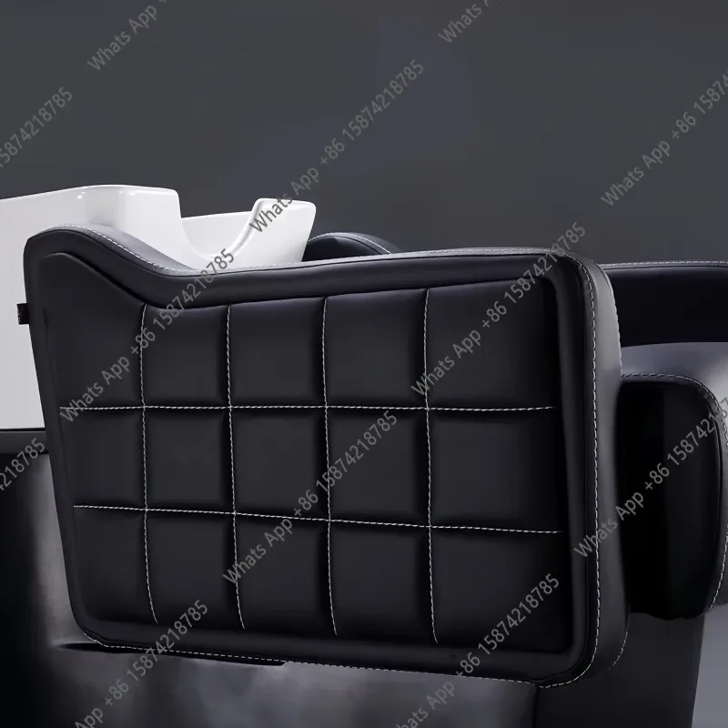 

X25 High-end Comfortable Semi-reclining Shampoo Bed Barber Shop Special Ceramic Basin Fiberglass Base Rinse Bed