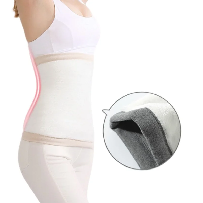 High Elastic Wool Thermal Waist Support Men Women Abdomen Lumbar Support Belt Lower Back Warmer Inner Wear Winter Stomach Wrap