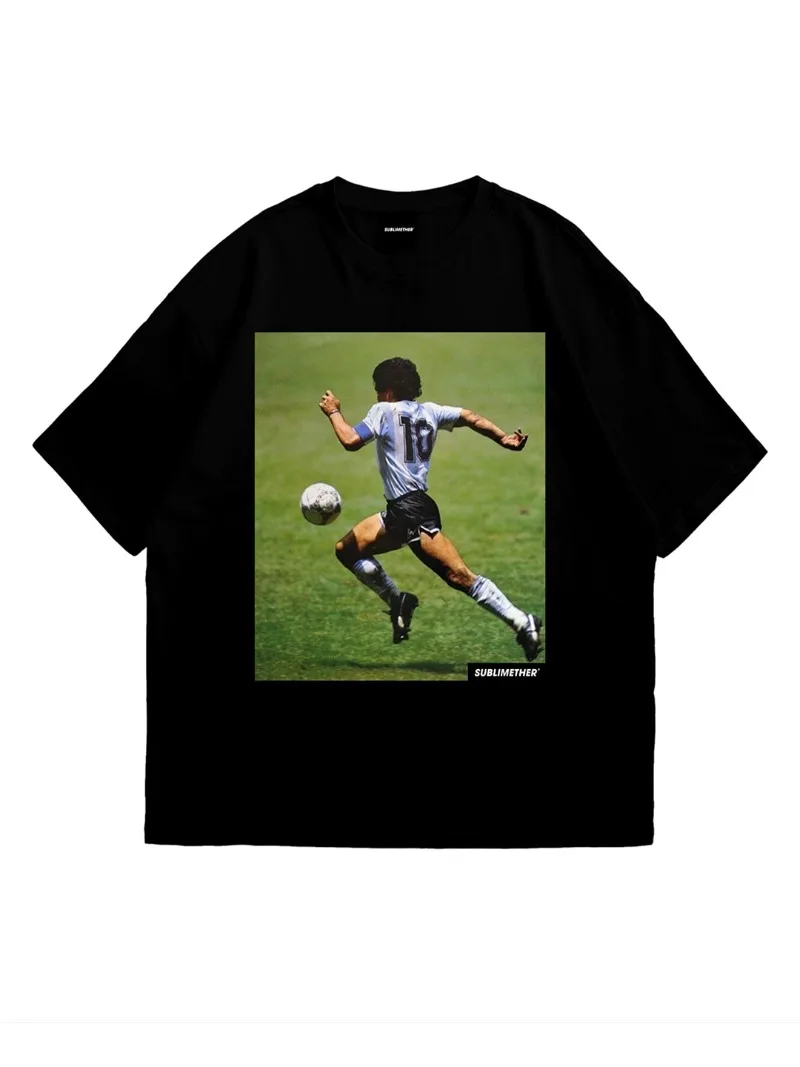 

2025 New Soccer Football Print Short Sleeve T-Shirt for Men Women Hip Hop Couple Loose Casual Top Men Clothing Harajuku