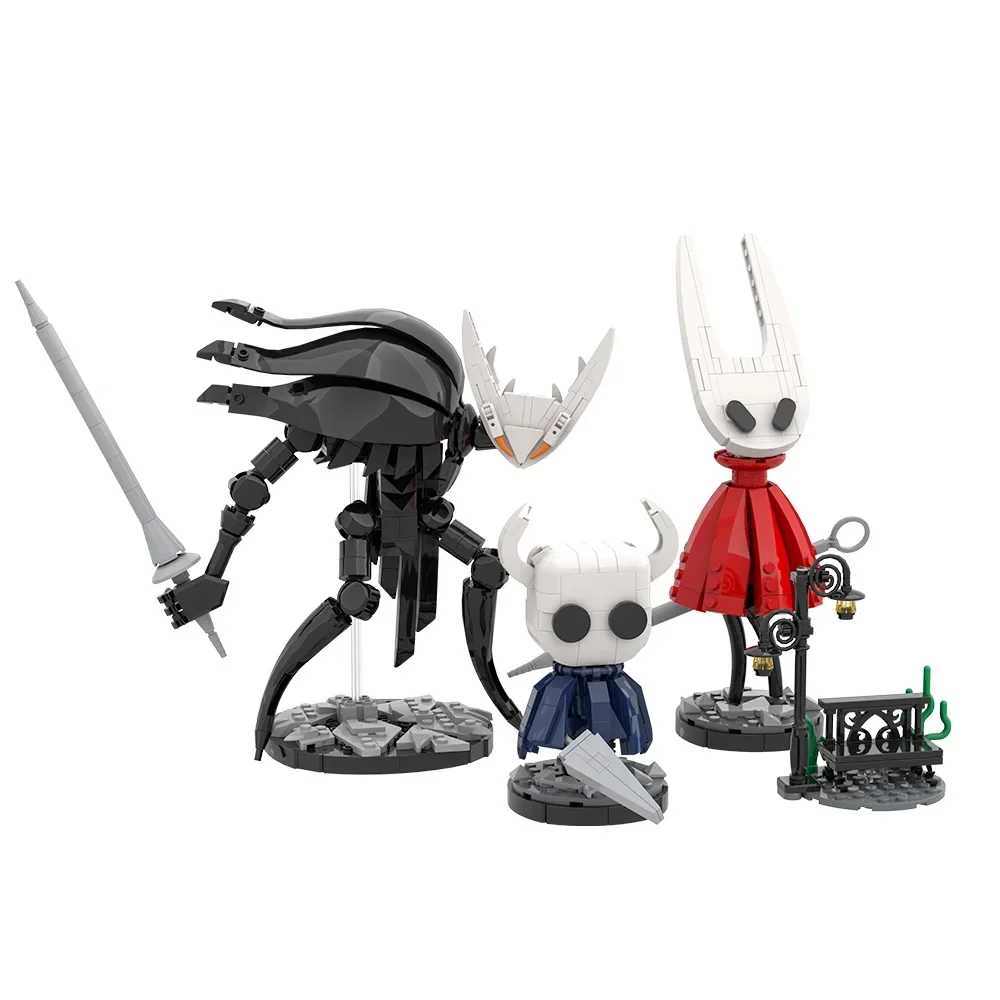 

Gobricks MOC Hollow Knight, набор строительных блоков, уличный фонарь, сцена, полый рыцарь, кирпичи, призрак, экшн-персонаж, игрушки, подарок