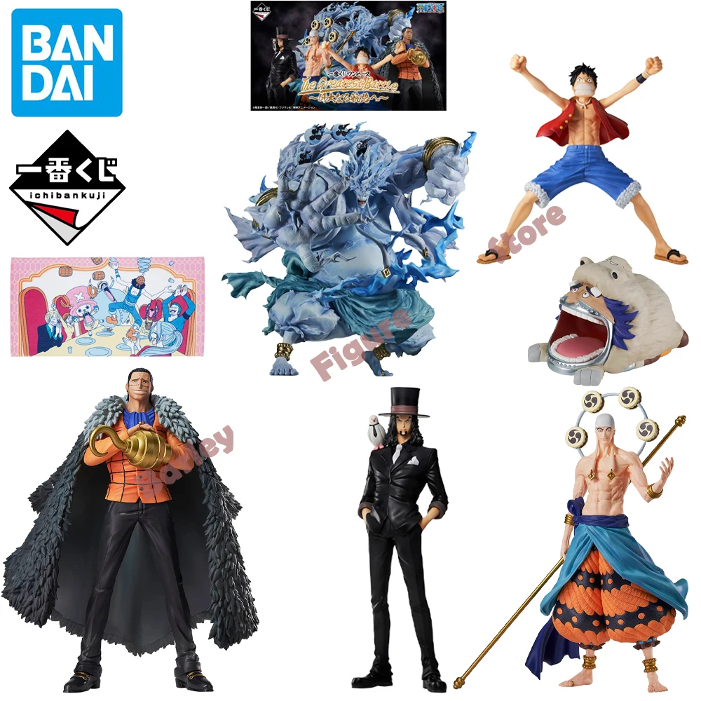 

In Stock Bandai Original Banpresto Ichiban Kuji Figures One Piece:The Greatest Battle-Luffy,Crocodile,ENEL Model Collection Toys