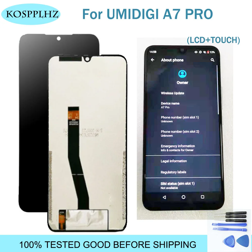 Original LCD Display + Touch Screen Digitizer Assembly For Umidigi A7 PRO Replacement For A7PRO 6.3\'\' Android 10 A7Pro