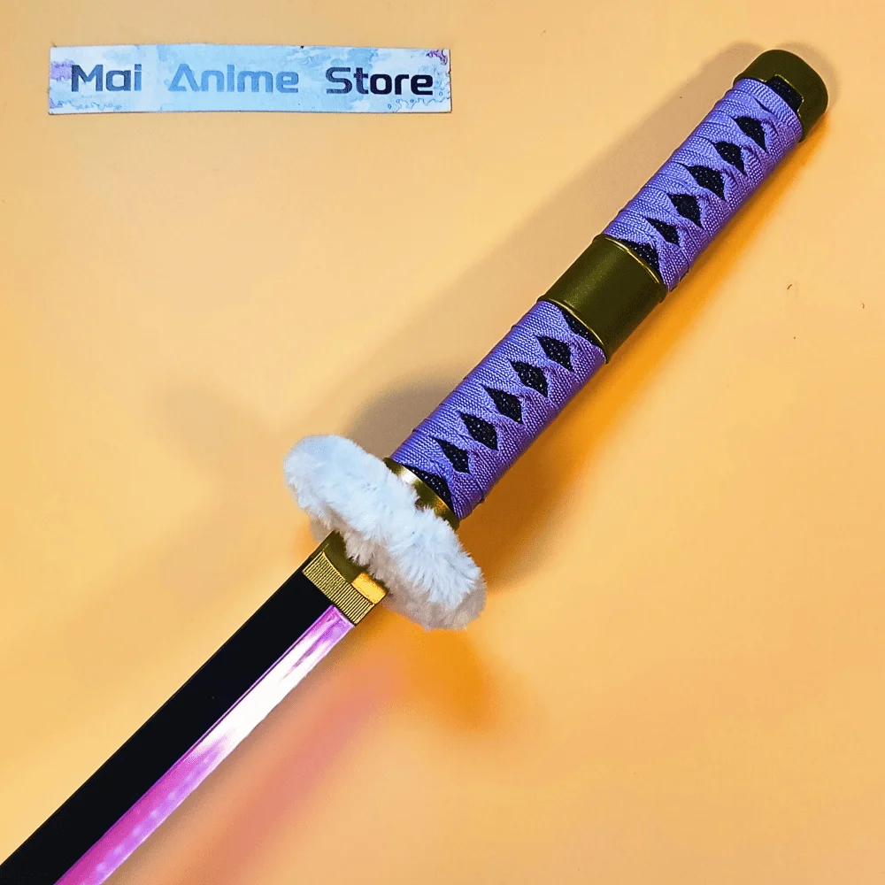 40in Roronoa Zoro Katana Anime Zoro Cosplay Prop Luminous Sword with Led Light Real Size Japanese Katana Sabre Unsharp Toy Gift