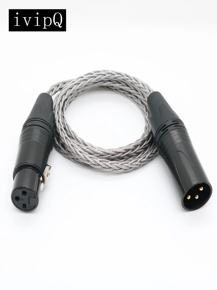 Kabel audio Hi-Fi IvipQ-53, 8-żyłowy, z grafenem o wysokiej czystości, XLR męski na żeński, odpowiedni do RCA-RCA / XLR-XLR — zdjęcie produktu 7