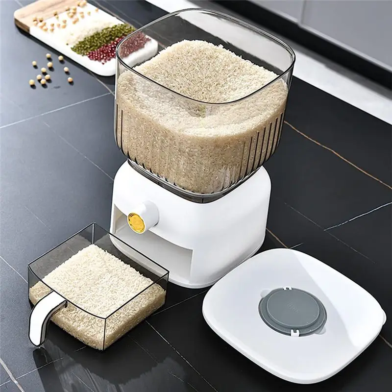 AA77 NEW 10KG Kitchen Nano Bucket Insect-Proof Moisture-Proof Sealed Rice Bucket Grain Pet Food Storage Container Rice Box