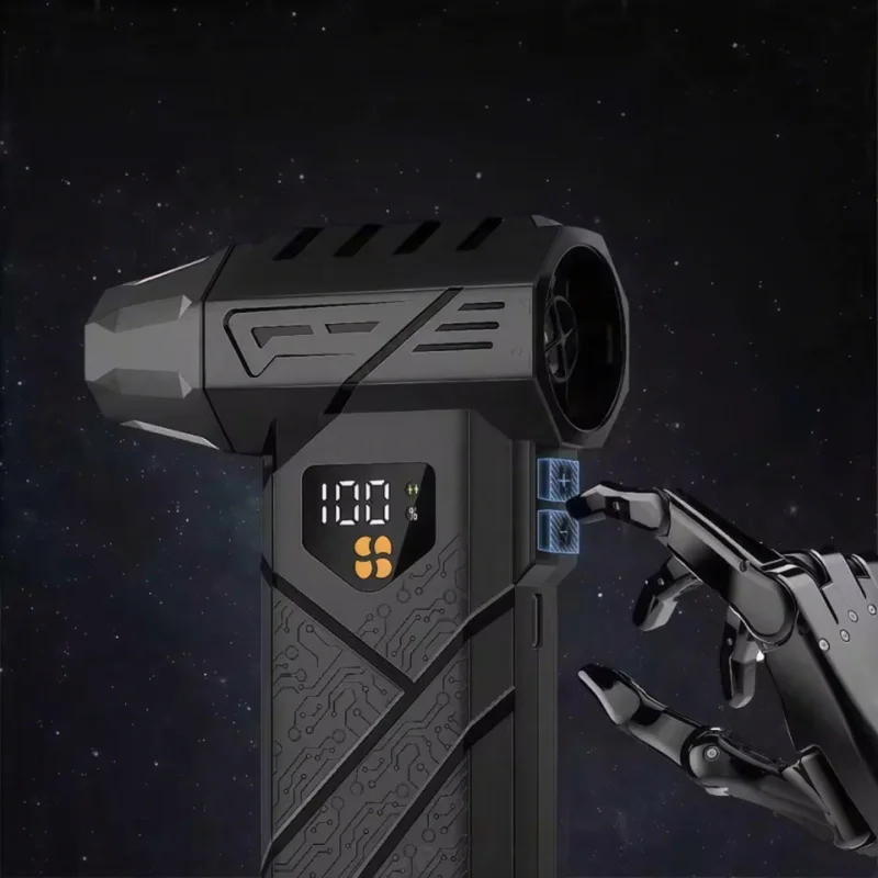 HFX-01 Powerful Turbo Air Blower 380g Blowing Force Strong Airflow Turbo Fan Power Bank Function Wireless Compressed Air Duster