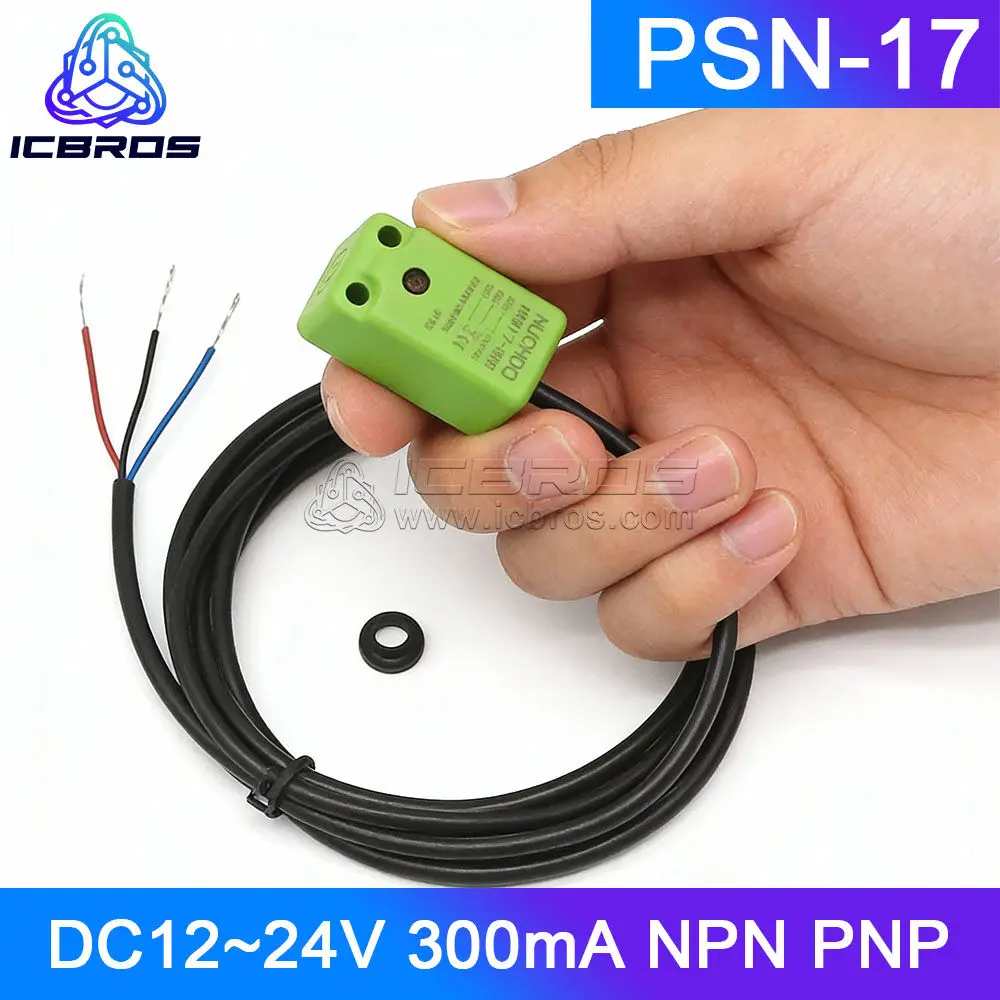 Metal Proximity Switch Sensor PS17-5DN PS17-5DN2 PSN17-5DN Three Line NPN Normally Open