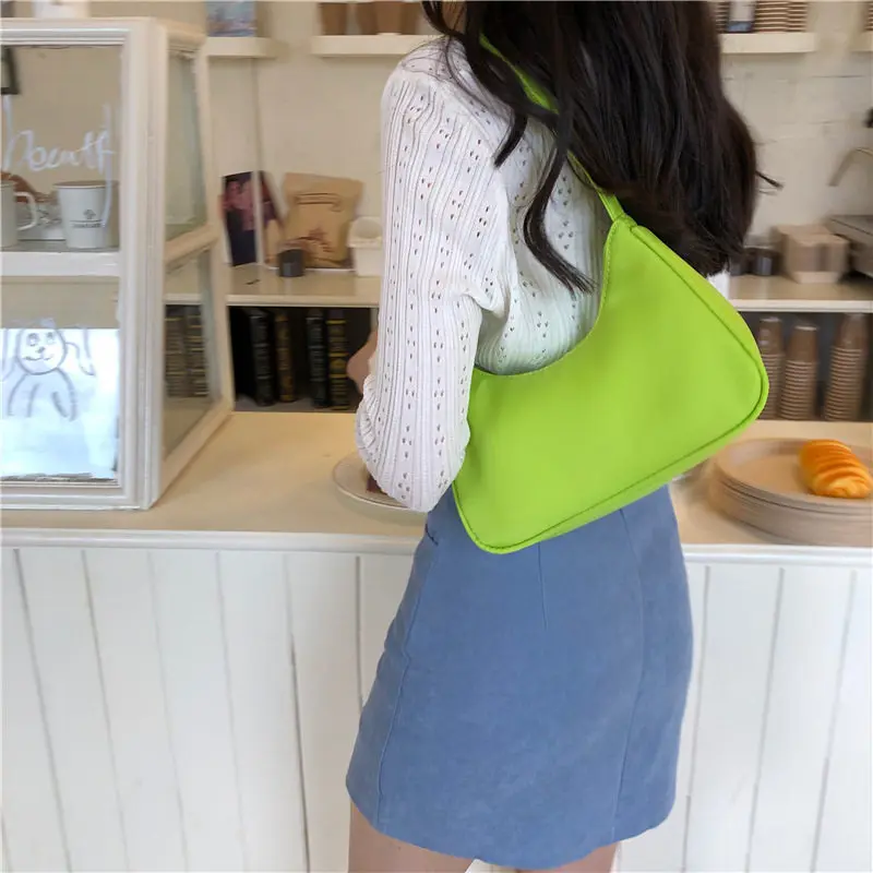 New Candy Color Armpit Bag Minimalist & Lightweight Personalized Bag Vintage Simple Handbag Shoulder Bag in Various Colors