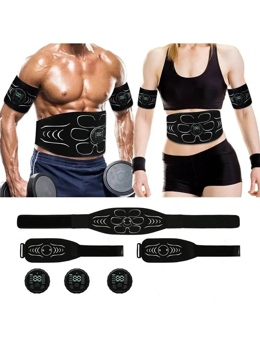 2026 EMS Muscle Stimulator Abs Trainer Abdominal Muscle Toner Electronic Toning Belts Fitness Massage Device Rechargeable