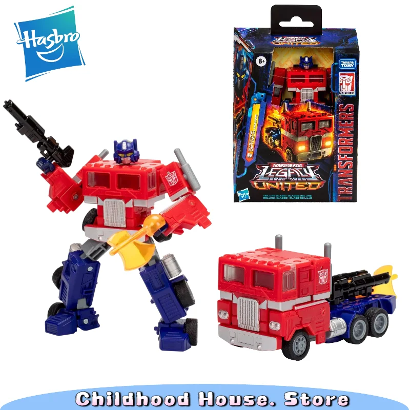 Hasbro Transformers Legacy United Deluxe Class G1 Universe Optimus Prime, figurine d'action robot transformable de 5,5 pouces